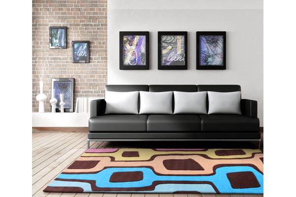 Funk Retro Multi Coloured Rug 165x115cm