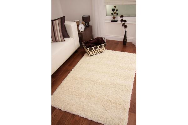 Funky Urban Shag Rug - Ivory 230x160cm