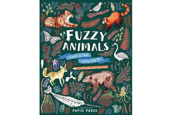 Fuzzy Animals - Touch and Feel Colouring In