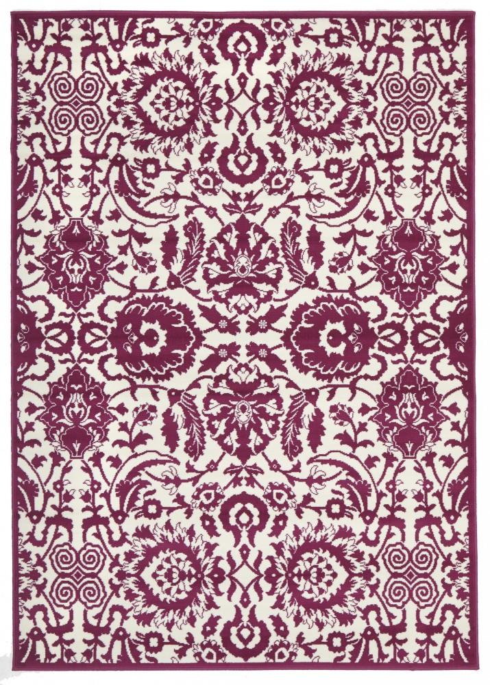 Funky Lace Design Pink Rectangular Floor Rug