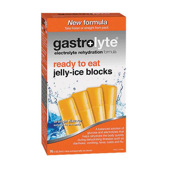 Gastrolyte Jelly-Ice Block (Orange) 62.5ml X 16