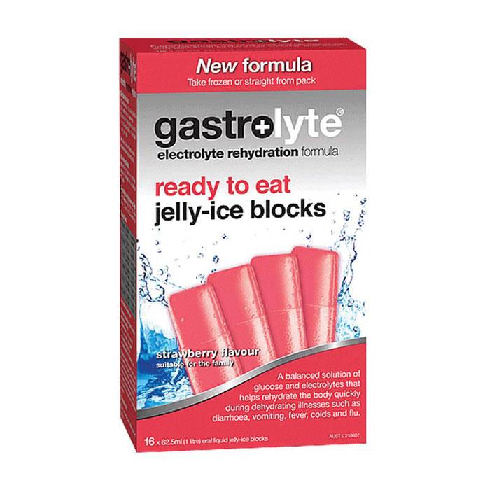 Gastrolyte Jelly-Ice Block (Strawberry) 62.5ml X 16