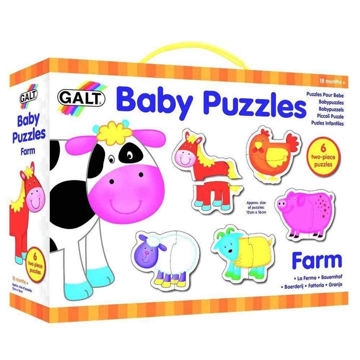 Galt Baby Puzzles Farm - 6 Puzzle Box