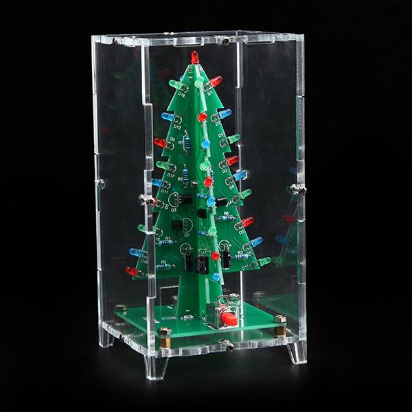 Geekcreit Christmas Tree LED Flash Kit With Transparent Cover DIY Electronic Kit