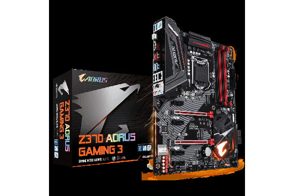 Gigabyte Z370 AORUS Gaming 3 LGA1151 8Gen ATX MB 4xDDR4 5xPCIe HDMI 2xM.2 6xSATA3 RAID Killer GbE LAN SLI Crossfire USB-C 6xUSB3.1 RGB