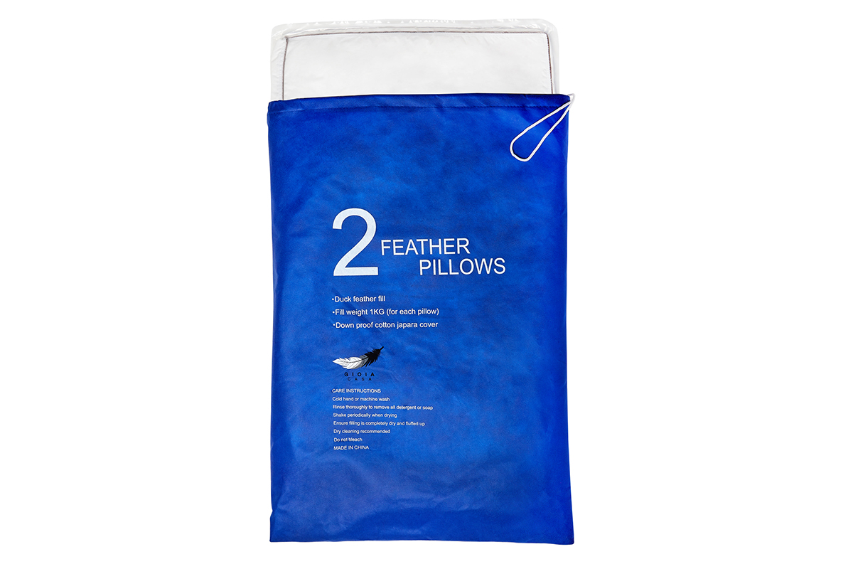 Gioia Casa Twin Pack Feather Pillows (1kg/Soft Feel)