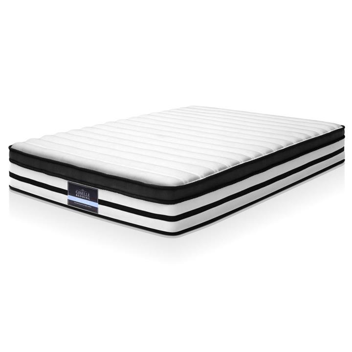 Giselle Bedding Double Mattress Euro Top 5 Zone Pockets Springs High Density Foam Medium Firmness