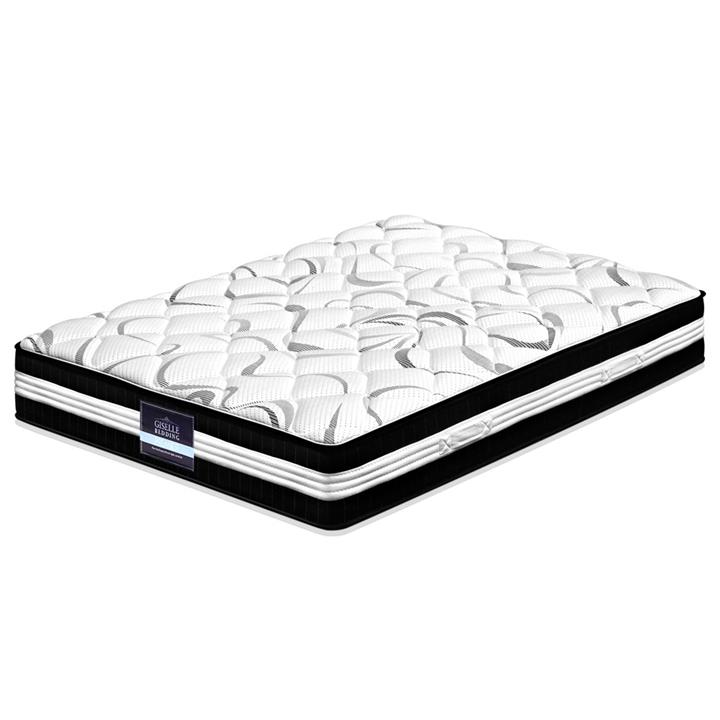 Giselle Bedding Queen Pockets Springs Mattress High Resilience Foam Medium Firm 30cm