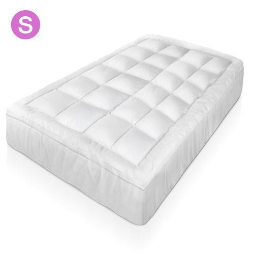 Giselle Bedding Bamboo Pillowtop Mattress Topper 1000GSM Ball Fibre Filled Pad Cover Single