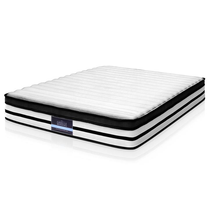 Giselle Bedding King Mattress Euro Top 5 Zone Pockets Springs High Density Foam Medium Firmness