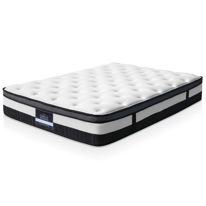 Giselle Bedding King Mattress Euro Top Cashmere Fabric 5 Zone Pockets Springs Foam Medium Firmness