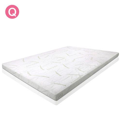 Giselle Bedding Gel Memory Foam Mattress 8cm Topper Organic Bamboo Fabric w/ Cover Queen