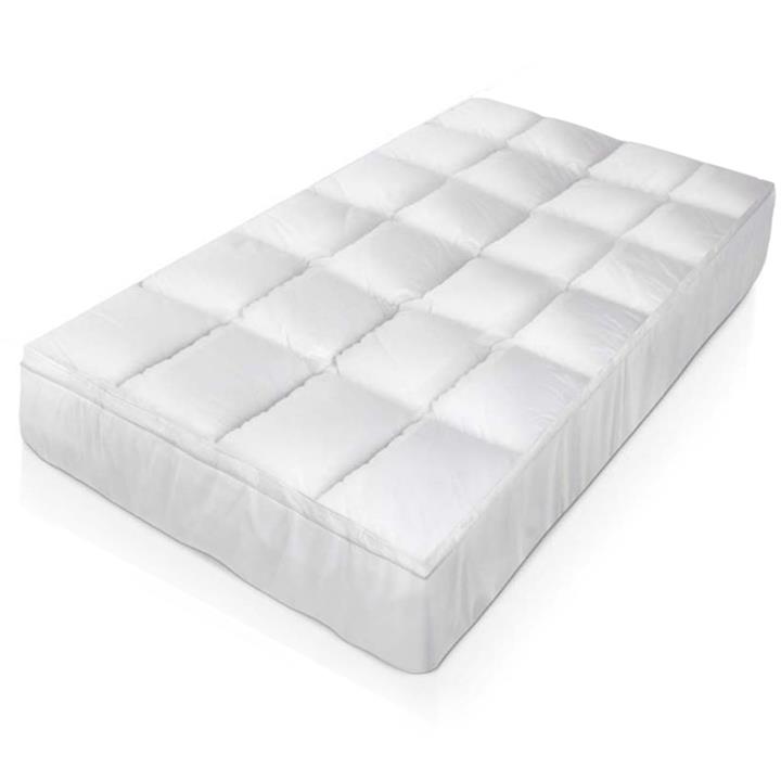 Giselle Bedding King Single Pillowtop Mattress Topper w/ Duck Feather Down 1000GSM Mattress Protector Cover