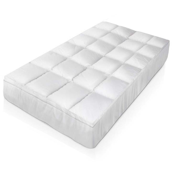 Giselle Bedding Pillowtop Mattress Topper w/ Goose Down 1000GSM Mattress Protector Cover Double