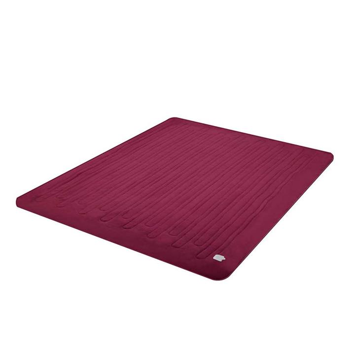 Giselle Bedding Heated Throw Rug Snuggle Blanket Washable Coral Fleecy Electric Heat Rug Winter Burgundy