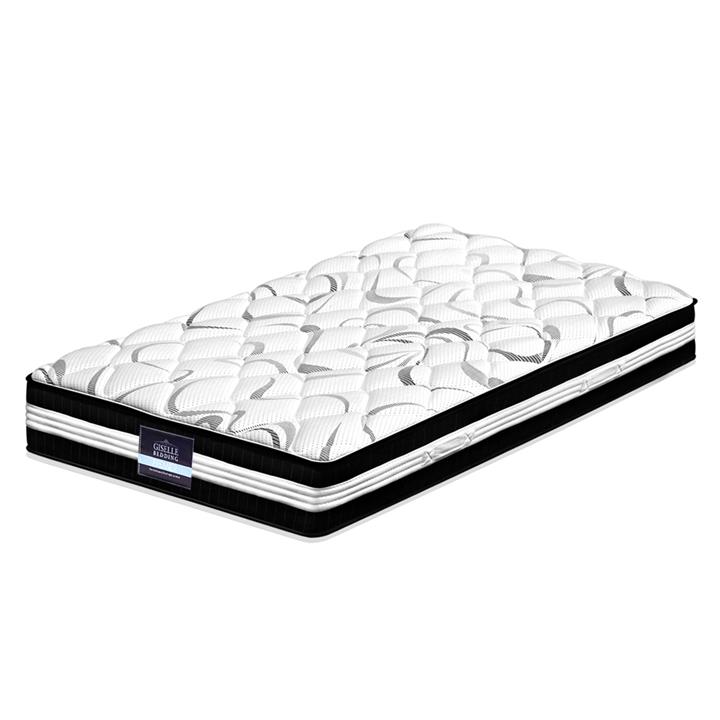 Giselle Bedding Single Pockets Springs Mattress High Resilience Foam 7.0 Firmness 30cm