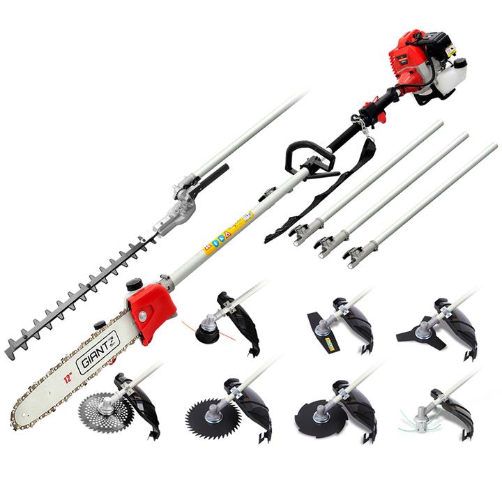 Giantz 62cc 9 In 1 Petrol Pole Chainsaw Hedge Trimmer Whipper Snipper Pruner