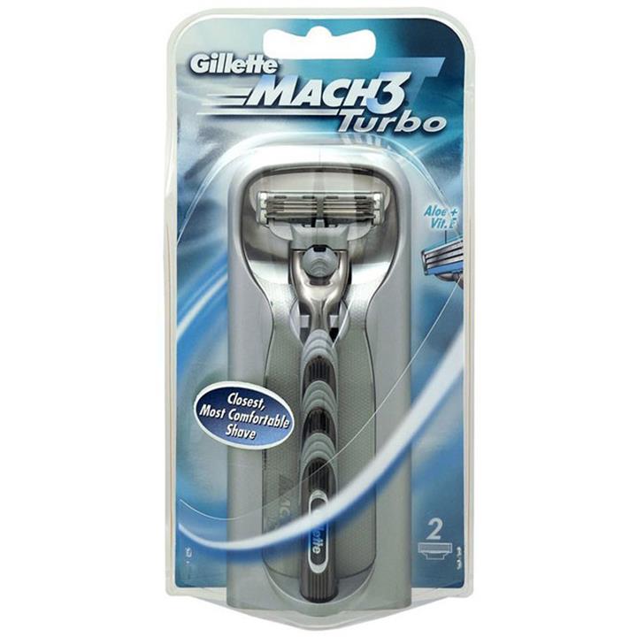 Gillette Mach 3 Razor Turbo Plus 2 Cartridges