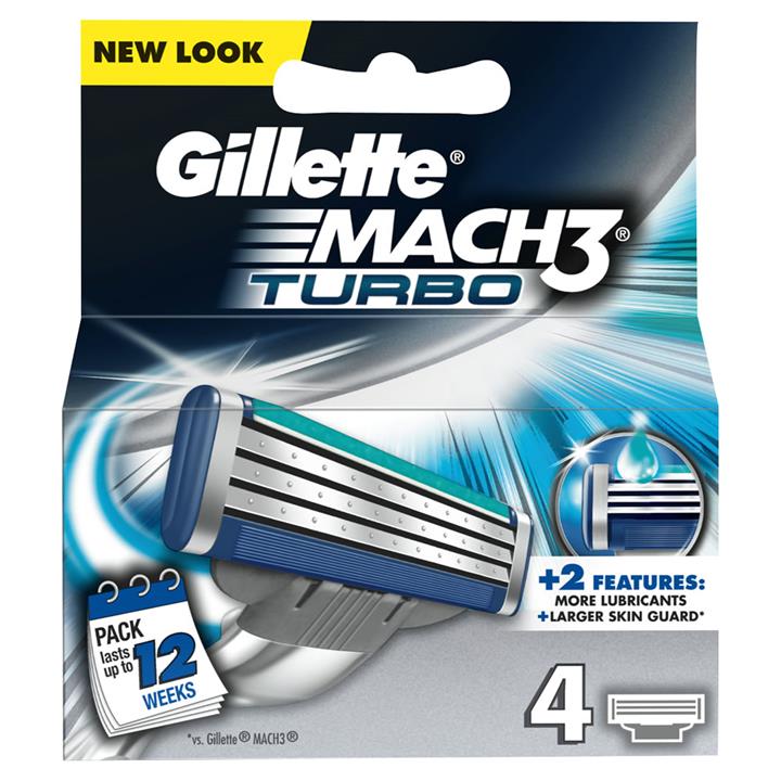 Gillette Mach 3 Turbo Cartridge X 4