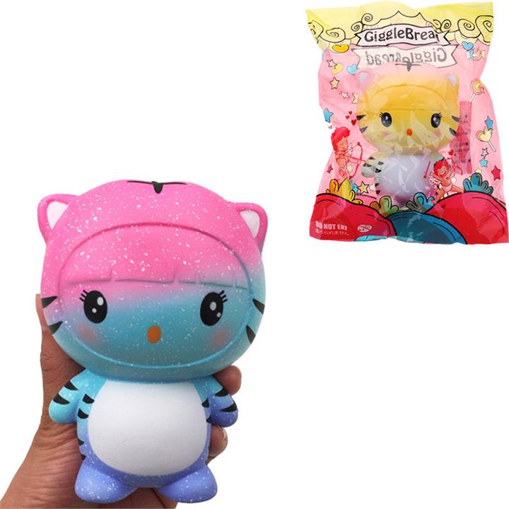 Giggle Bread Tiger Squishy 12*9.5*7.5cm Slow Rising With Packaging Collection Gift Soft Toy