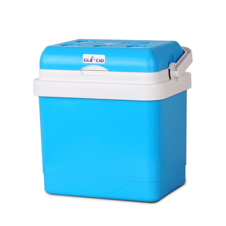 Glacio 2 in 1 Portable Cooler and Warmer 25 Litre for Camping Car Boat Fridge Mini Cooler Refrigerator 12V/24V Blue