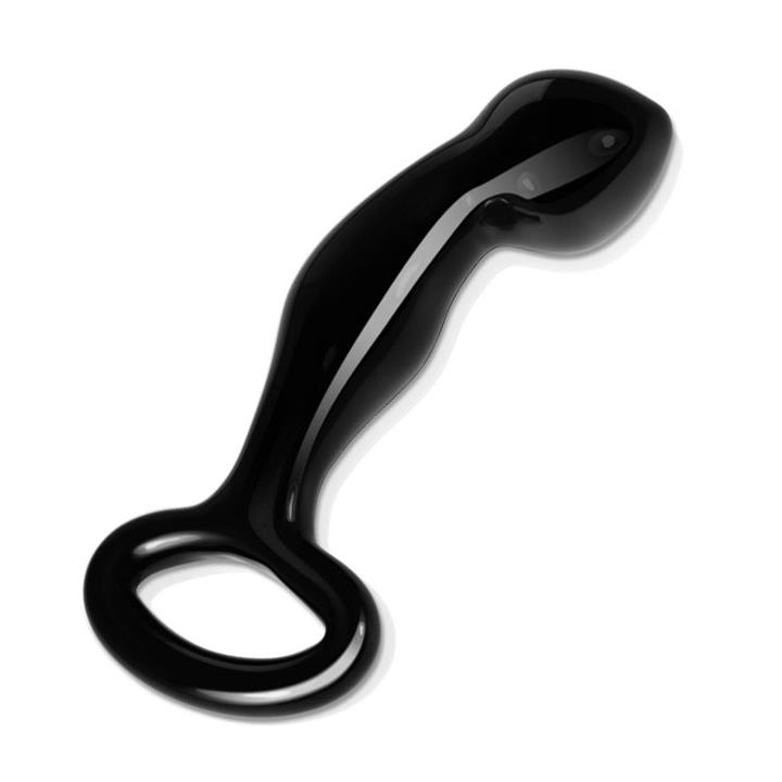 Glass Romance - Glass Prostate Massager (Black)