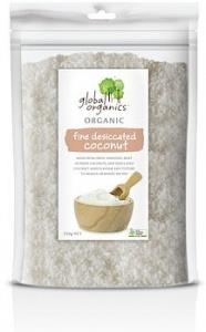 Global Organics Organic Fine Desiccated Coconut 250g