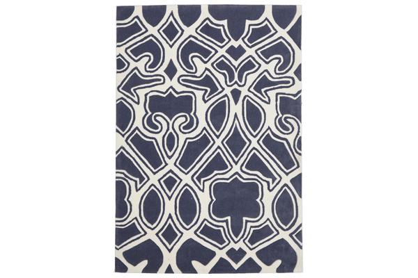 Gothic Tribal Design Rug Slate 225x155cm