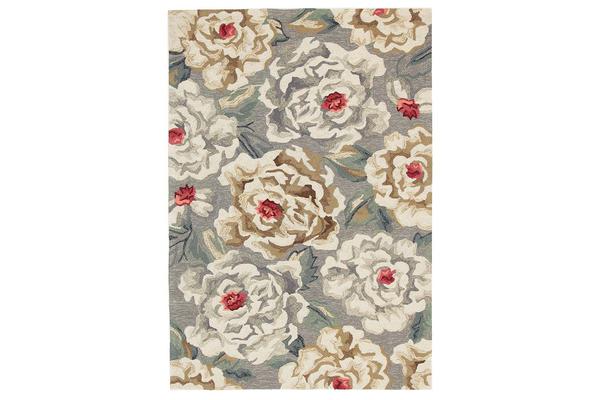 Gorgeous Peony Grey Indoor Outdoor Rug 280x190cm