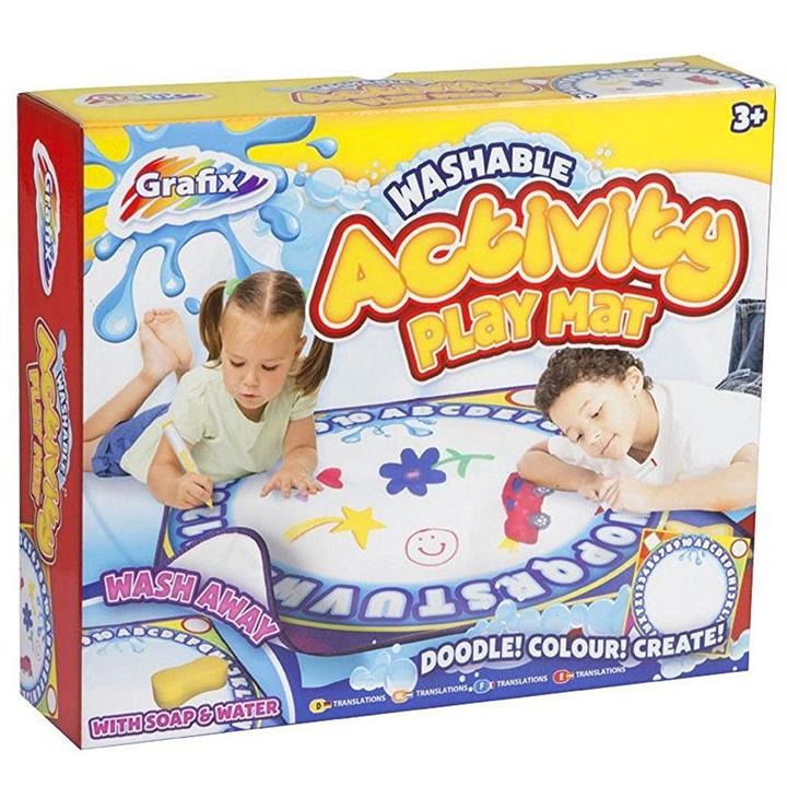 Grafix Washable Activity Play Mat - Doodle, Colour & Create