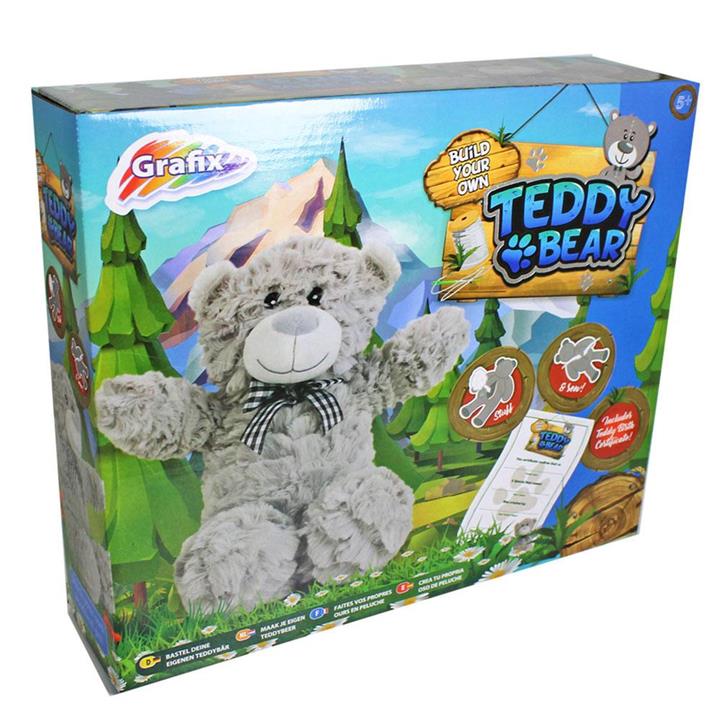 Grafix Build Your Own Teddy Bear - Grey Bear