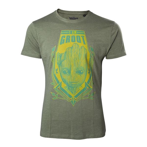 Guardians Of The Galaxy Vol. 2 Men's X-large Groot Shield Heather T-sh