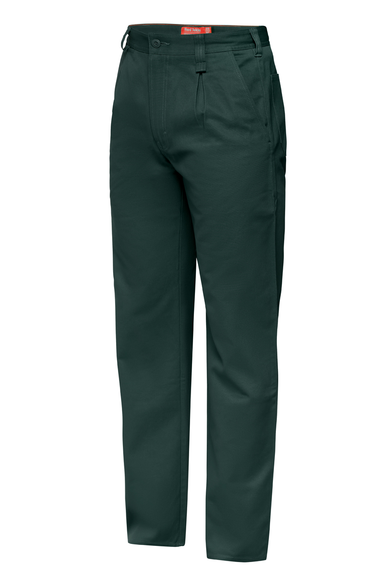 Hard Yakka Men's Pants - Foundations Cotton Drill Pant - Green - 74 L