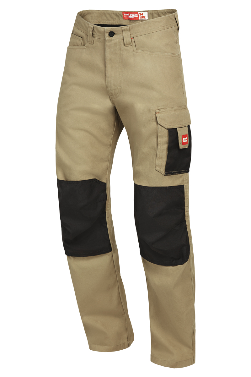 Hard Yakka Men's Pants - Legends Pant - Khaki/Charcoal - 102S