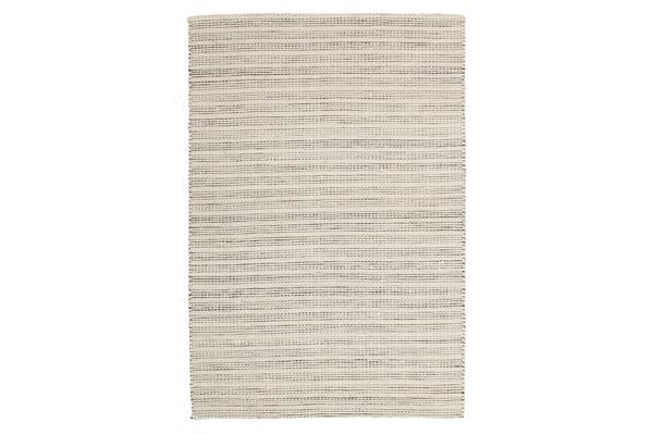 Hand Braied Silver Felted Wool Rug 225x155cm