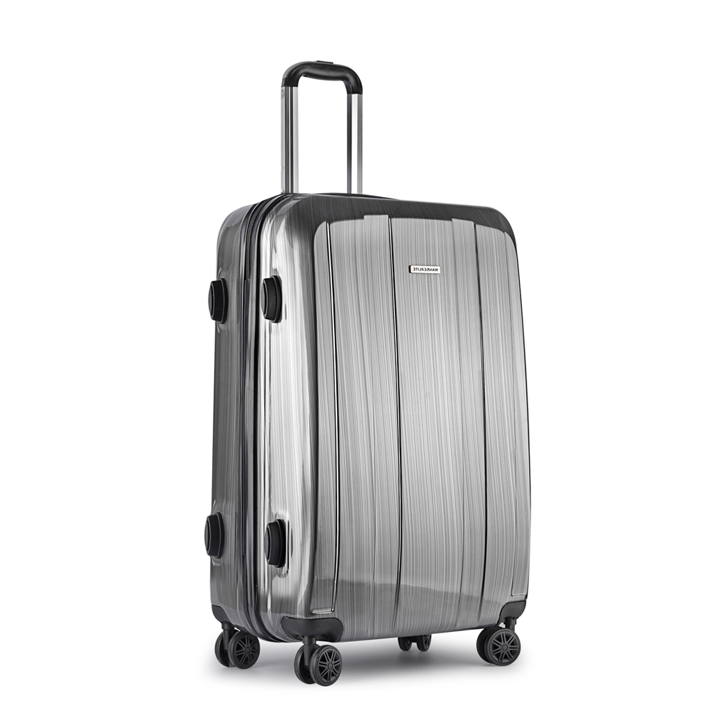 Hard Shell Travel Luggage with TSA Lock (Grey)