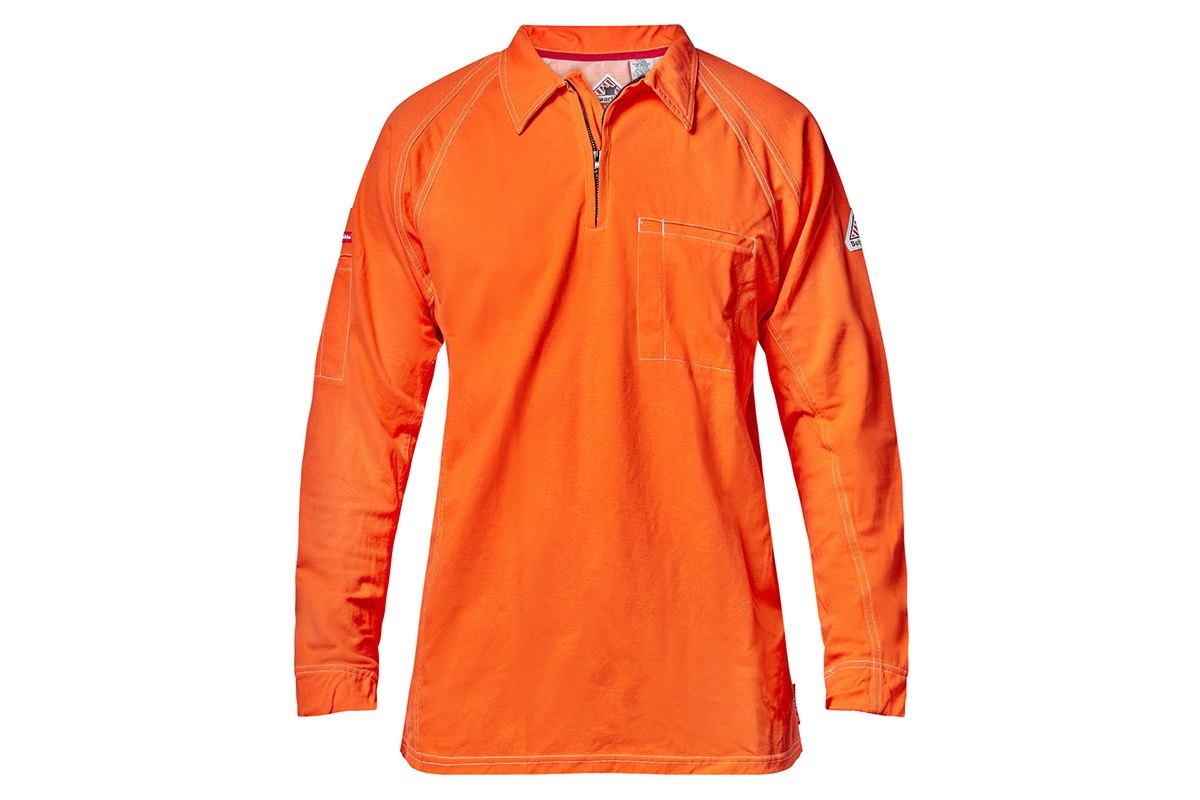 Hard Yakka Men's Bulwark iQ Flame Resistant Hi-Vis Polo (Orange, Size 3XL)