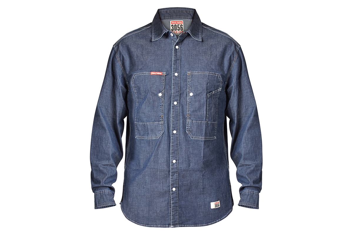 Hard Yakka Men's Denim Long Sleeve Shirt (Indigo, Size 2XL)