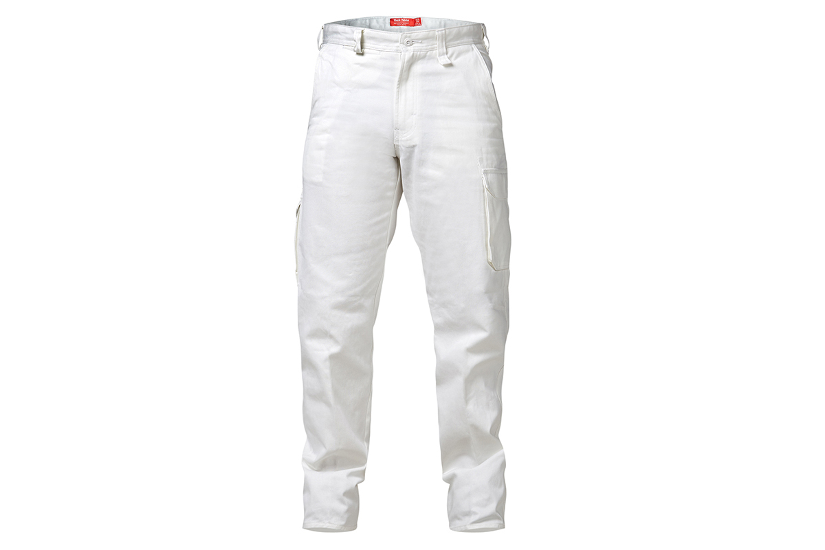 Hard Yakka Men's Foundations Drill Cargo Pant (White, Size 107)