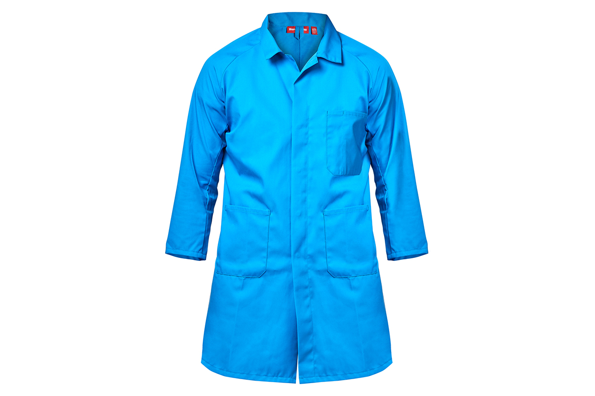 Hard Yakka Poly/Cotton Dustcoat (Blue Medit, Size 107)