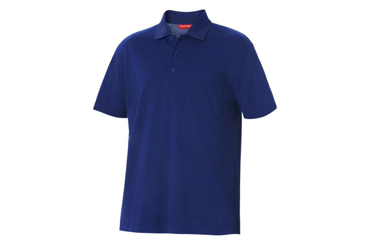 Hard Yakka Men's Foundations Pique Short Sleeve Polo (Royal, Size 2XL)