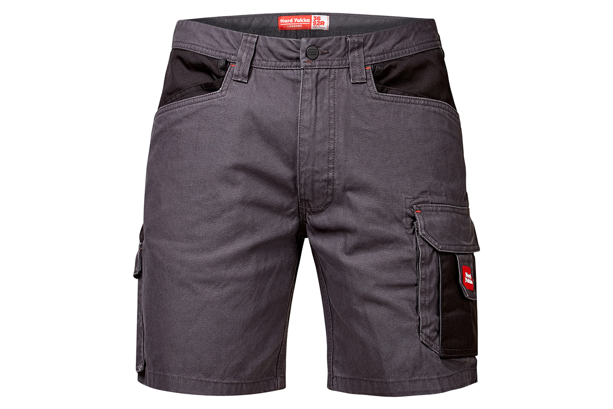 Hard Yakka Men's Legends Extreme Short (Charcoal/Black, Size 107)