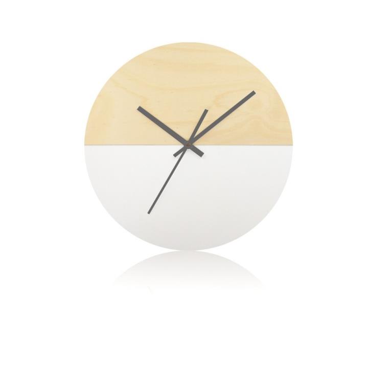 Half Moon Clock by Amindy  |  Scandinavian Snow (white)  | Various Sizes