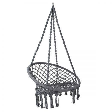 Hammock Swing Chair with 120kg Capacity - Grey