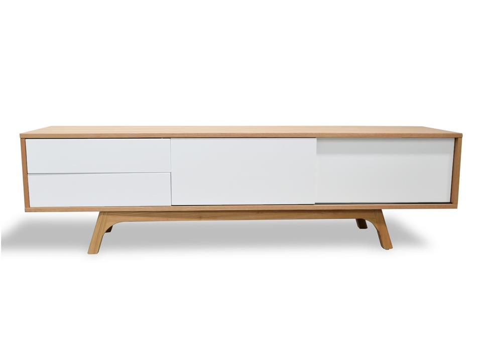 Hendrix Scandinavian TV Entertainment Unit - Lowline | Natural