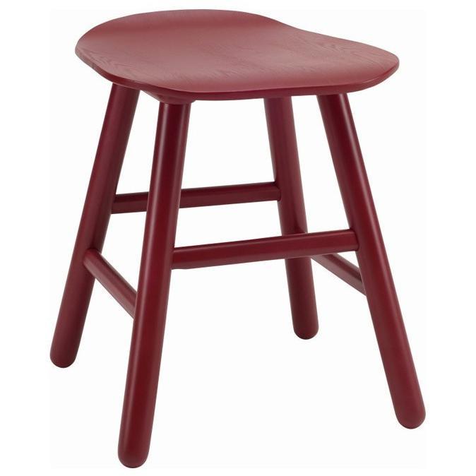 Hetty Low Stool in Maroon