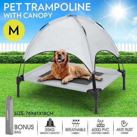 Heavy Duty Pet Trampoline Cot with Cot Canopy-Medium