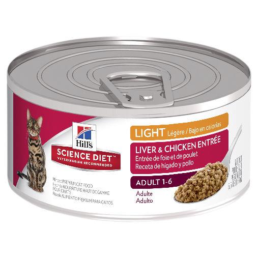 Hills Science Diet Adult Light Chicken and Liver Cans 24 x 156g