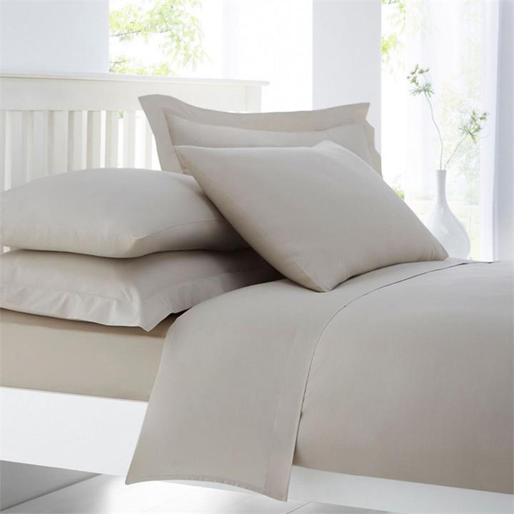 Home Collection Natural Cotton Rich Percale Duvet Cover