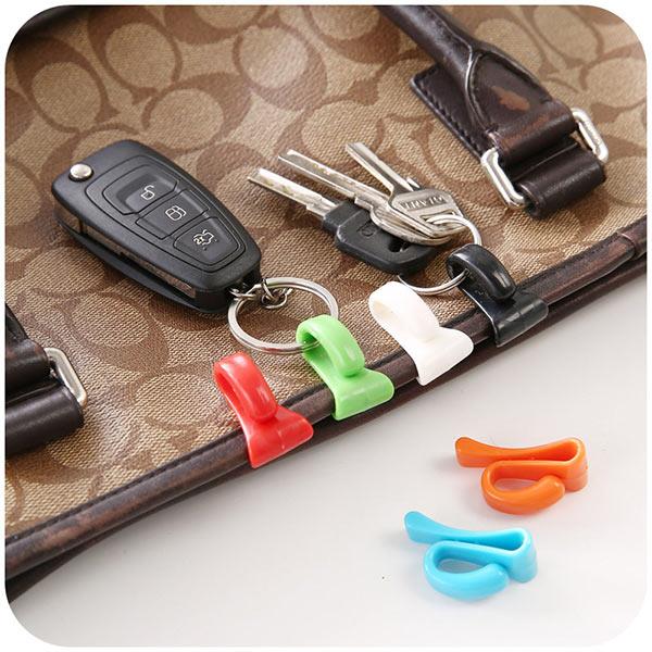 Honana HN-CH006 2pcs Creative Anti Lost Key Hooks Key Inside Holders Colorful Key Clips